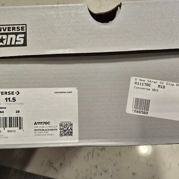 Converse Cons One Star CC Pro A11170C Suede Slip On Cream Skate Shoes MENS 10 - Picture 7 of 12